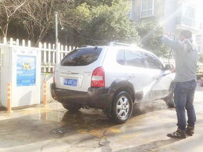 自助洗車機入駐武漢小區(qū) 便利實惠，洗車只需5元